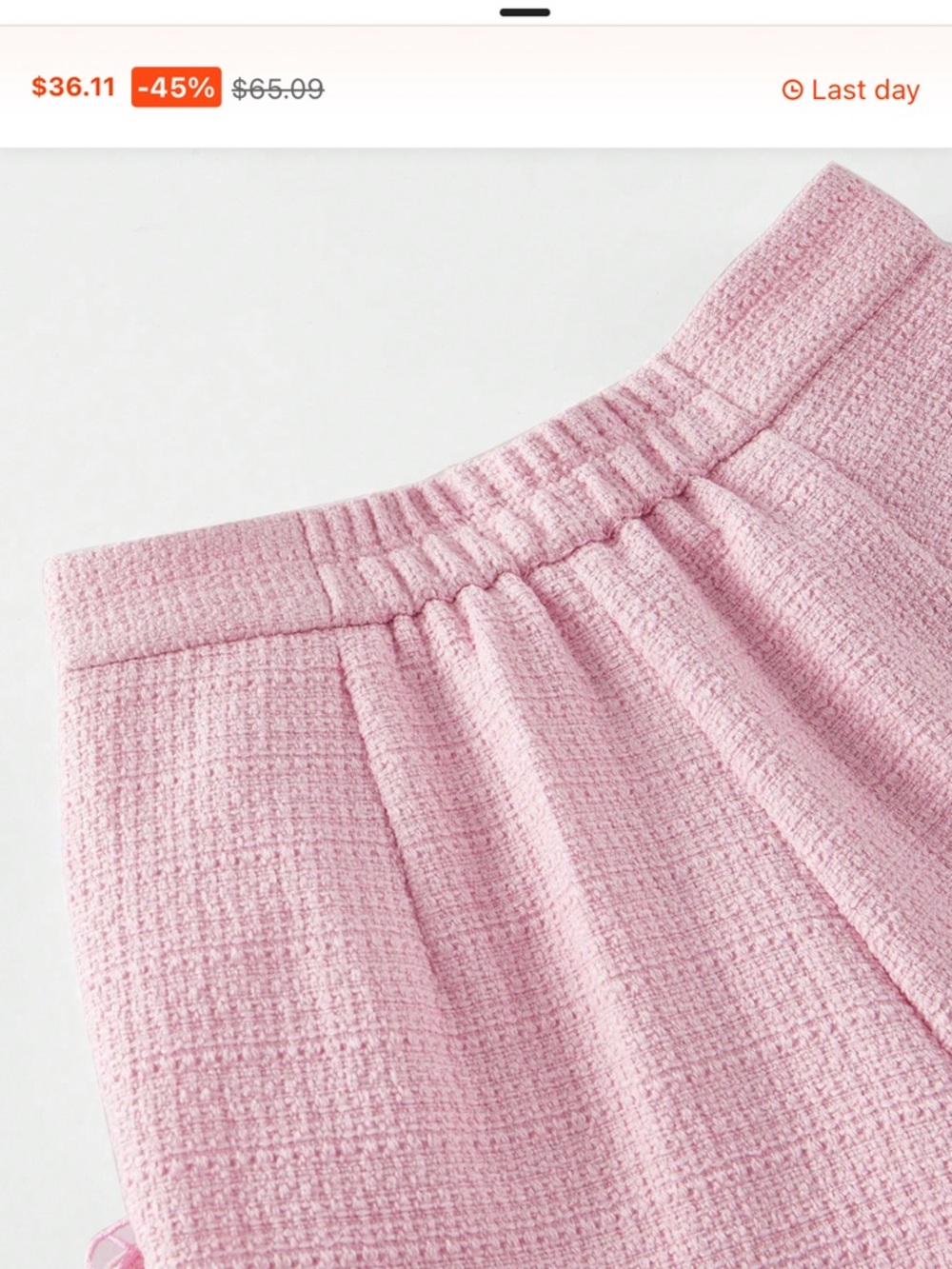 MOTF Pink Tweed Wide-Leg Feminine Pants - Picture 16 of 17